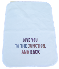 Little Birdie Love You To The Junction Baby Burp Cloth