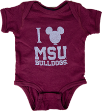 Blue 84 Infant Disney I Mickey Mouse Ears MSU Bulldogs Creeper