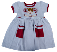 Squiggles Baby Ruffled Cheerleader Dress with Pockets