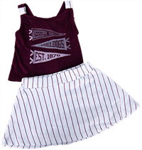 Colosseum Harrington Mississippi State Penants Tank and Pinstripe Skort