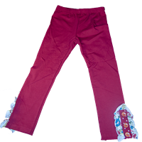 Baby Leggings with Floral Ruffles on Bottom