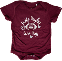 Garb Infant Daddy Daughter Game Day Banner M Onesie