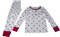 Baby Girls 2 Piece Bulldogs All Over Long Sleeve PJs