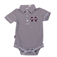 Garb Infant Striped Polo Onesie