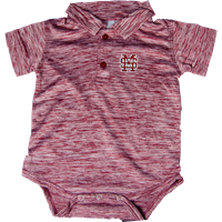 Two Feet Ahead M Over S Space Dye Baby Polo Onesie