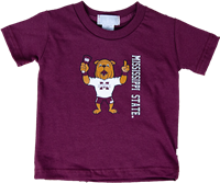 Third Street Infant Bully Mascot Banner M Cowbell Mississippi State Short Sleeve Tee