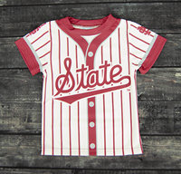 Vive La Fete Pinstripe State Script Baby Jersey