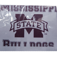 Collegiate Banner M Bulldogs Pillow Case