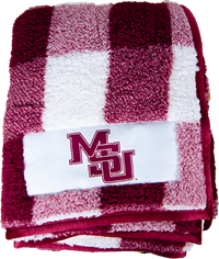 Logo Frosty Fleece MSU Stacked Blanket