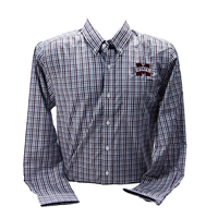 Cutter And Buck Banner M Plaid Long Sleeve Button-Down