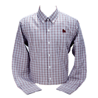 Cutter And Buck Gilman Plaid Live Dog Long Sleeve Button Down