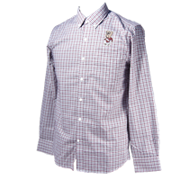 Cutter And Buck Wood Check Walking Bully Long Sleeve Button Down