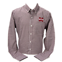 Cutter and Buck League Gingham Banner M Small Plaid Long Sleeve Button Down