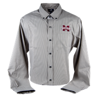 Cutter & Buck Banner M Versatech Pinstripe Button Down Dress Shirt