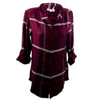 Ug Boyfriend Plaid Long Sleeve Button Down
