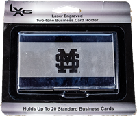 LXG M over S Laser Engraved 2-Tone Business Card Holder
