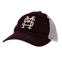 Baseball MS Logo Maroon & Cream Adjustable Trucker Cap
