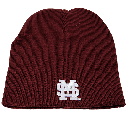 Logofit Maroon with White M over S Knit Beanie (SKU 1393033292)
