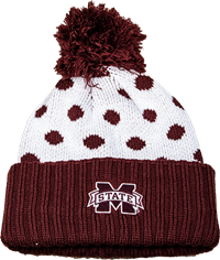 Logofit Banner M Granger with Dots Cuffed Knit Beanie with Pom Pom