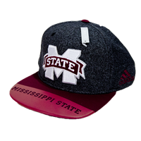 Adidas 2017 Sideline Smooth Mississippi State On Bill Adjustable Cap