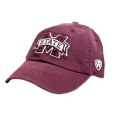 Top of the World Women's Maroon Rhinestone MState Cap with Center back Bulldog Face