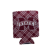 Maroon Plaid Banner M Coozie