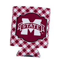 Banner M Gingham Coozie
