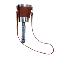 Leather Cowbell Holder With Strap And Belt Loop