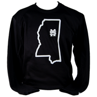 Badger State of Mississippi with M Over S Crew Sweatshirt