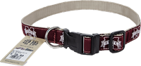 Zep-Pro Maroon Banner M Ribbon Dog Collar