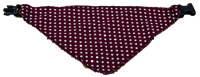 Maroon Polka Dots Dog Scarf