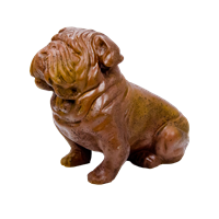 Large Single Color Sitting Bulldog Statue