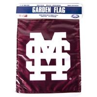 Interlocking MS Baseball Logo with Stripe Below Garden Flag