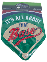 Magnolia Garden Diamond Baseball 'All About That Base' 13"x18" flag