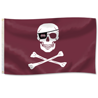 Skull and Cross Bones Flag with Banner M Eyepatch