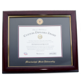 Church Hill Gold Trim Cherry Diploma Frame with Gold Medallion