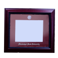University Frames Executive Rope Trim Silver Medallion Maroon Suede Mat Diploma Frame