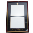 University Frames Double Petite Mahogany Gold Medallion Diploma Frame