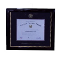 Church Hill Vet Cherry Gold Medallion Black Mat Diploma Frames