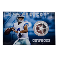 Hm Dak Prescott Cowboys Coin And Card