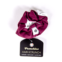 Pomchies Maroon and White Scrunchie