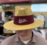 Angler Safari State Script Band Straw Hat