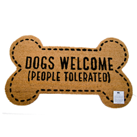 Dogs Welcome People Accepted Door Mat