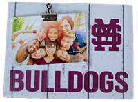 M over S Picture Holder with Clip White Background Bulldogs Across