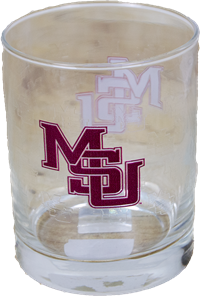 Home Glass 14 oz Whiskey MSU Stacked Repeat