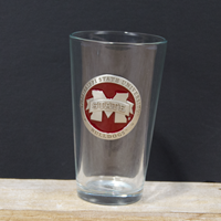 Pewter Banner M Pint Glass