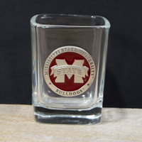 Pewter Glass Banner M Shot Glass