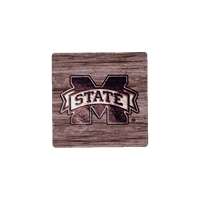 Banner M Wood Grain Fridge Magnet