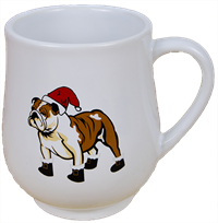 Royal Standard Ceramic Standing Bulldog Santa Hat with Boots Mug