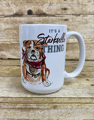 15 oz "It's a Starkville Thing" Watercolor Bulldog Mug